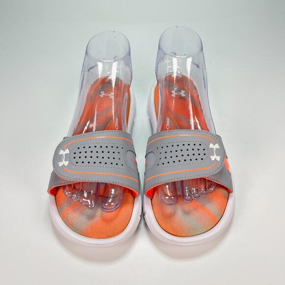 Under Armour Ignite Edge VIII Slide Orange Sandals 1287312-102 Women's Size 6 - Picture 4 of 10